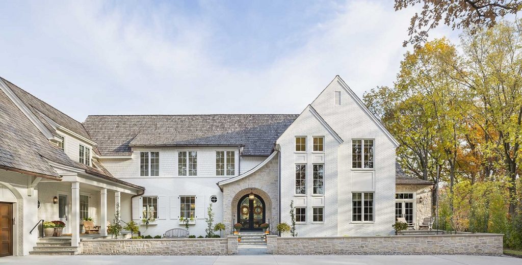 White stone in architecture