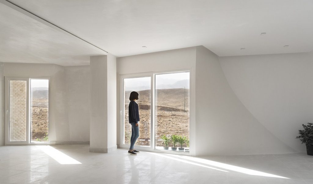 White stone in architecture