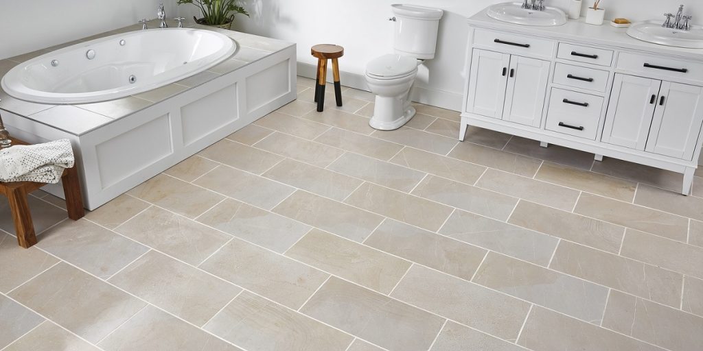 Bathroom floor stone