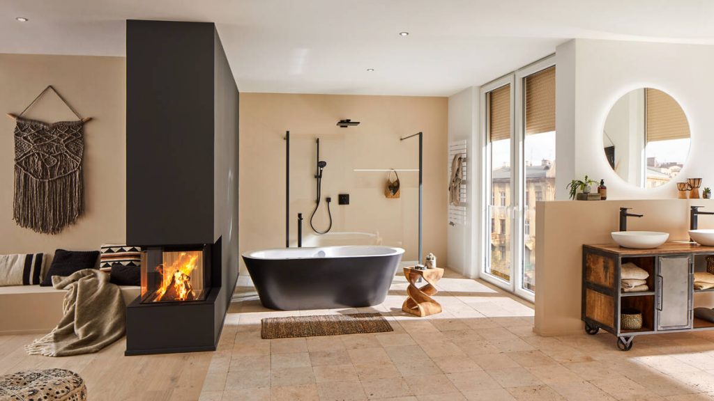 Bathroom floor stone