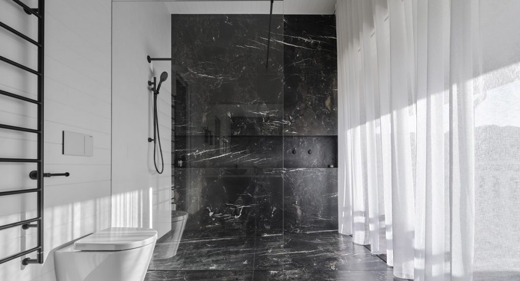 Bathroom floor stone