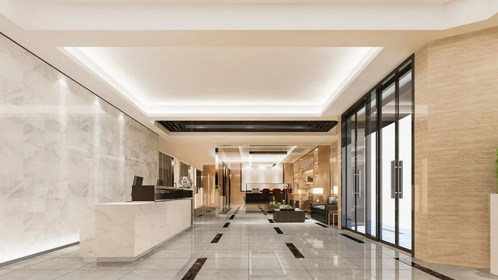 Building lobby stone