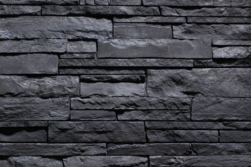 Black stone for facade