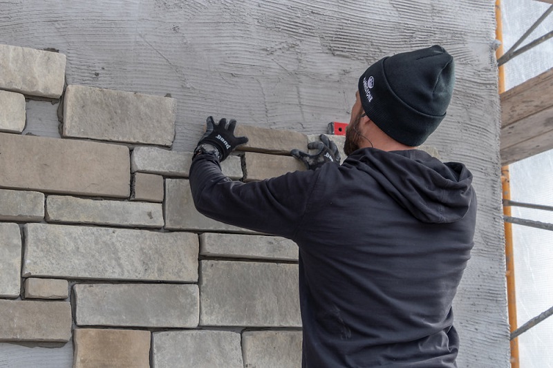 Stone installation mortar and adhesive